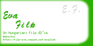 eva filp business card